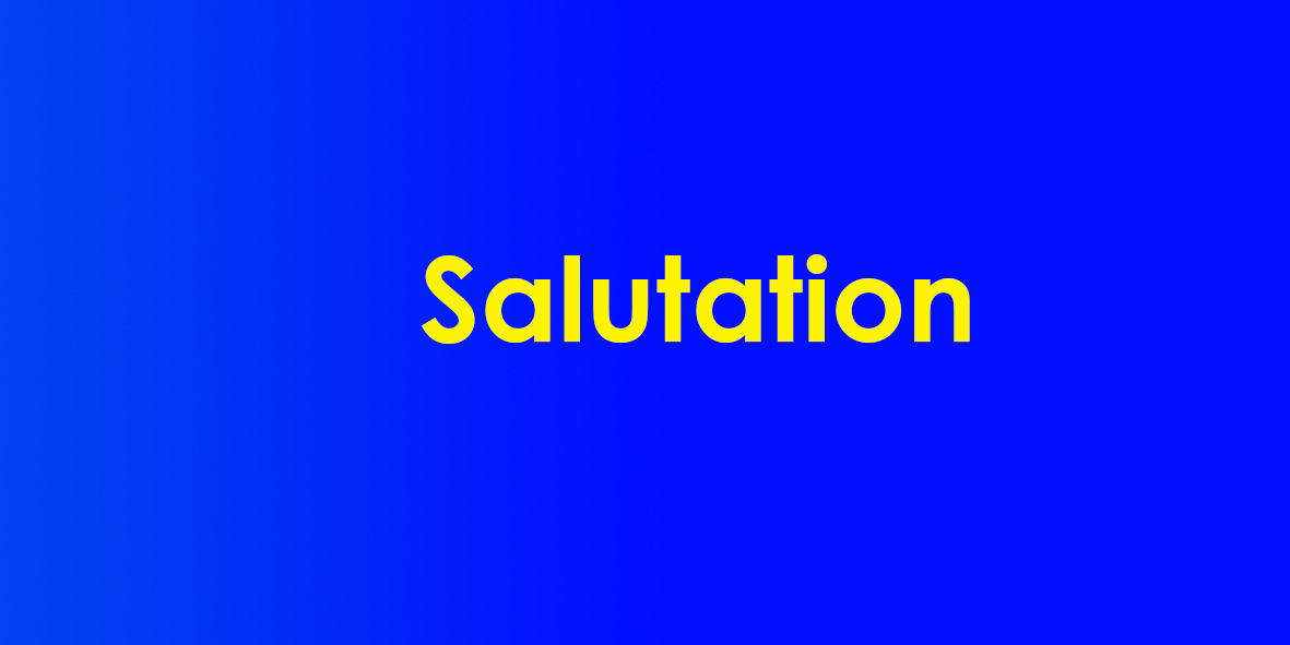  Salutations